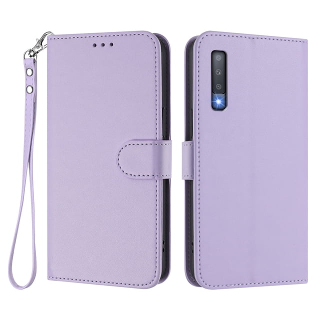 GANGXUN Wallet Case for Samsung Galaxy A7 2018 – Magnetic Closure, RFID Blocking, Wrist Strap, Wireless Charging Compatible