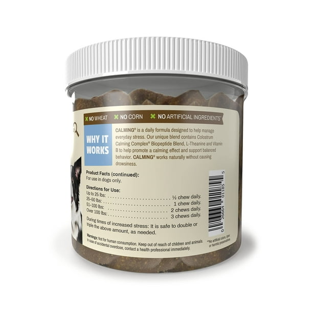 Pet Naturals of Vermont Calming Behavior Support for Medium Large Dogs 30 Soft Chews