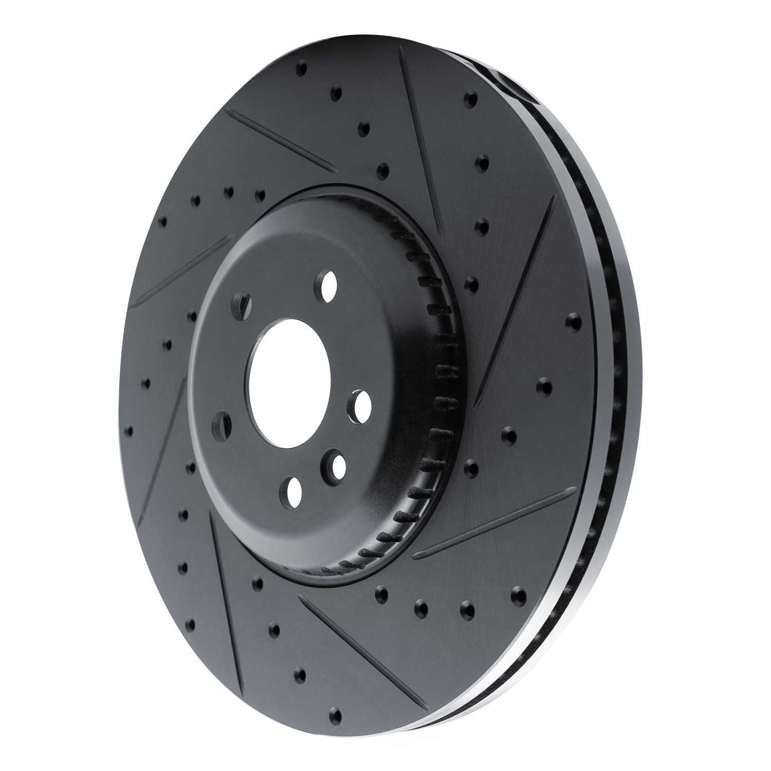 Dynamic Friction Company 633-11033R DFC Brake Rotor - Drilled And Slotted - Black