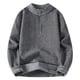 thumbnail image 2 of Blusas y camisas de manga larga con cuello redondo para hombre, estilo casual, de moda, con medio cuello alto y media cremallera, de punto con barra vertical, de manga larga, blusa de poliéster para h, 2 of 9