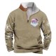 thumbnail image 1 of Sudadera sin capucha para hombre, de invierno, con cuello alto, cremallera, estampado navideño, jersey de manga larga, sudadera con capucha, blusa de poliéster para hombre, 1 of 2