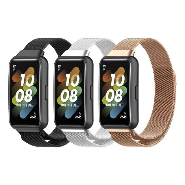 3 Correas Milaneses De Acero Para Smartwatch Huawei Band 7