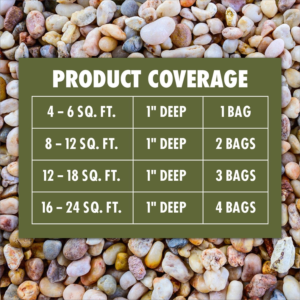 Kolorscapes Outdoor Decorative Stone Pea Gravel Bagged Rock, .5 CF