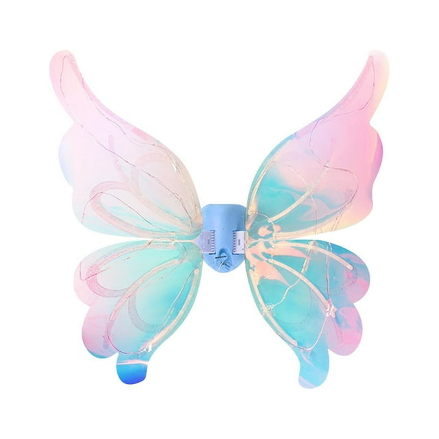 Ala de hada, ala de mariposa LED para niñas, disfraz de Halloween, ala de Ángel para festivales festivos, puesta de Navidad y Halloween