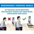 thumbnail image 4 of Mount-It! Dual Monitor Desk Riser | Fits 32 Inch Monitors | Extra Wide Stand, 4 of 8