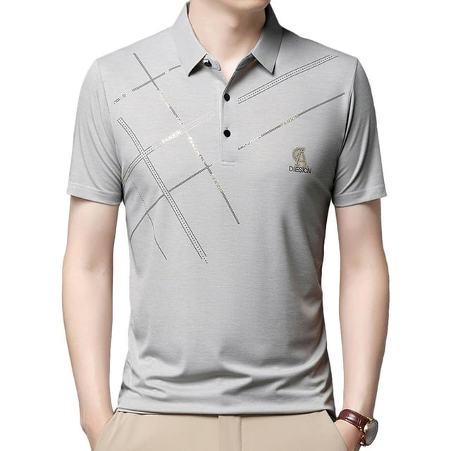 TISHITA T-Shirt Homme Léger Randonnée Séchage Rapide Graphique 4TG Gris