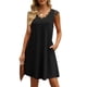 thumbnail image 2 of Vestido Corto Casual Con Cuello En V, Vestido Casual Con Cuello En V Para Mujer Bolsillos Laterales Amigables Con La Piel De Poliéster Para Fechas Mgaxyff Otros, 2 of 6
