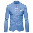 thumbnail image 3 of BiZtdJrK Lightweight Sport Coats for Men 2 Button Notch Lapel Casual Blazer Jacket Big and Tall Solid Suit Jackets with Chest Pocket Light Blue XXL, 3 of 10
