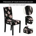 thumbnail image 5 of Unique Bargains Stretch Spandex Dining Chair Slipcover Black and Pink M, 5 of 8