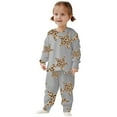 thumbnail image 2 of Ulitacool Outfits For Girls Fall Winter 2 Piece Pajama Set T Sleepwear Soft Long Sleeve Top And Pants Matching Outfit Nightwear Classic Basic Playsuit Grey 7-8 Years, 2 of 3