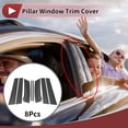 thumbnail image 2 of 8 Piezas de recorte de ventana del pilar de la puerta para Suzuki SX4 2015-2021, adhesivo anti-rayones, cubierta de fibra de carbono, 2 of 6
