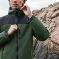 thumbnail image 6 of Kakii Men's Waterproof Hiking Jacket, Fleece-Lined Rain Jacket with Hood, Windproof Softshell Outdoor Coat, 6 of 9