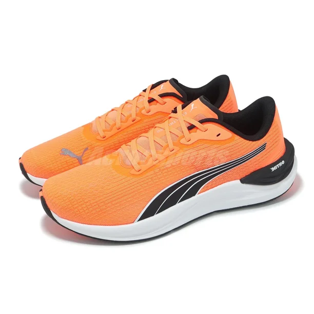 PU & MA Electrify Nitro 3 Neon Citrus Black Men Road Running Jogging Shoe 378455-12