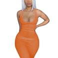 thumbnail image 3 of Women Sexy Bodycon Long Dress Deep V Neck Ribbed Tank Maxi Summer Dresses, 3 of 9