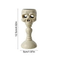 thumbnail image 3 of SLYNSHome Halloween Skull Candlestick Decorative Skull Taper Candle Holders for Halloween Home Party Supplies, 3 of 6