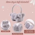 thumbnail image 2 of Orejeras De Invierno Para Niñas Niños Orejeras De Felpa Largas Y Cálidas A Prueba De Frío Plegables Niños Mujeres - Gris, 2 of 5