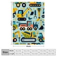thumbnail image 4 of COMIO Excavators Blanket Cartoon Cars Construction Tractor Flannel Lightweight Blankets Quilt Plush Soft Bedding Throw Blanket for Couch and Bed for Women Men, 4 of 6