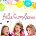 thumbnail image 4 of Kit de globos metálicos con letras cursivas Feliz Cumpleaños color Rosa, 4 of 5