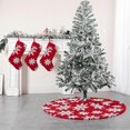 thumbnail image 2 of Falda de árbol de Navidad de 90/122 cm con estampado de copos de nieve redondos, decoración navideña para interiores, tapete para cubrir el árbol de Navidad, suministros para fiestas, 2 of 5