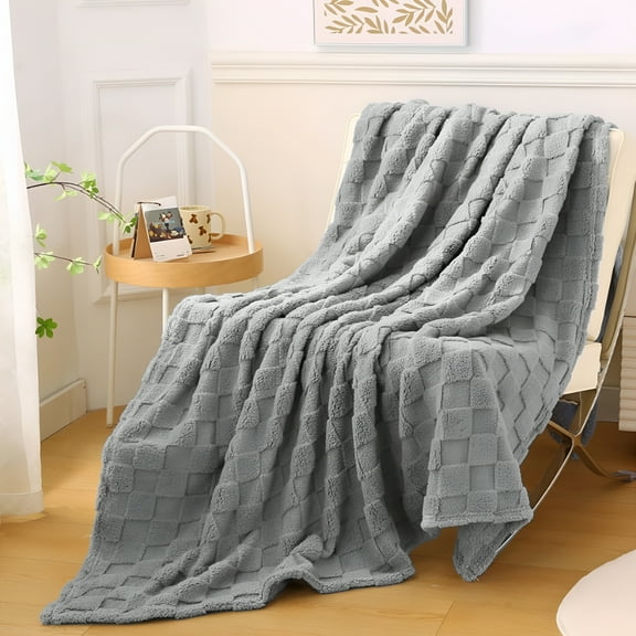 AUQ Cotton Blankets Queen Size,Luxury Waffle Weave Super Soft Blanket,All Season Blankets&Throws,Breathable Full/Queen Size Blanket Cotton Blanket for Bed Thermal Blanket