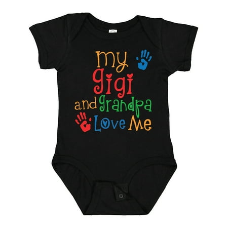 

Inktastic My Gigi and Grandpa Love Me Boys or Girls Baby Bodysuit