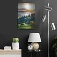 thumbnail image 6 of Luxe Metal Art 'Misty Morning Mountains 1' by Ashley Aldridge Metal Wall Art, 16"x24", 6 of 7