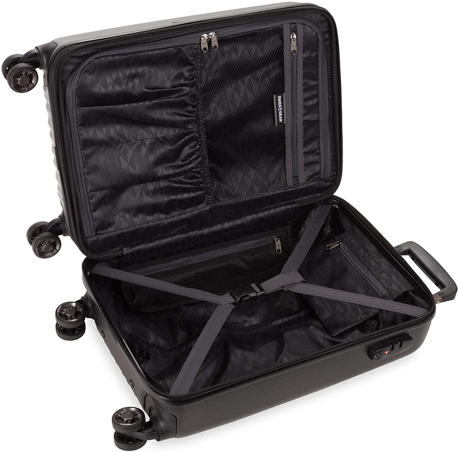 Swissgear 20 Inch Cascade Hardside Carry On Suitcase With Rugged ABS