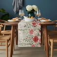 thumbnail image 2 of Pink Valentine's Day Table Runner - 48 Inch Long, Kitchen Dining Table Runner Dresser Scarves, Romantic Roses Weeping Watercolor Rustic Farmhouse Decor for Coffee Tables Wedding Party Banquet, 2 of 8
