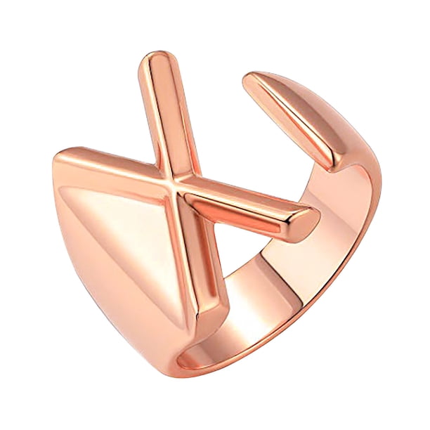 Anillo de moda para mujer, anillo de pareja, anillo de apertura de 26 letras, joyería Wmkox8yi sjalhkljlk2581