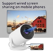 Small Projector with Wifi 6 and BT 1080P Projector 270° Adjustable Auto Keystone Home Projector Projector for Laptop PC Smartphone