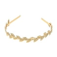 thumbnail image 2 of Golden Hollow Leaf Hair Hoop Elastic Metal Headband Decorative Women Thin Headdress Hair Accessories, 2 of 8