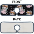 thumbnail image 6 of 3 Pcs SKYSONIC Faucet Absorbent Mat Cat Unicorn Space Washable Counter Drying Pads Behind Faucet for Kitchen Bathroom, 6 of 7