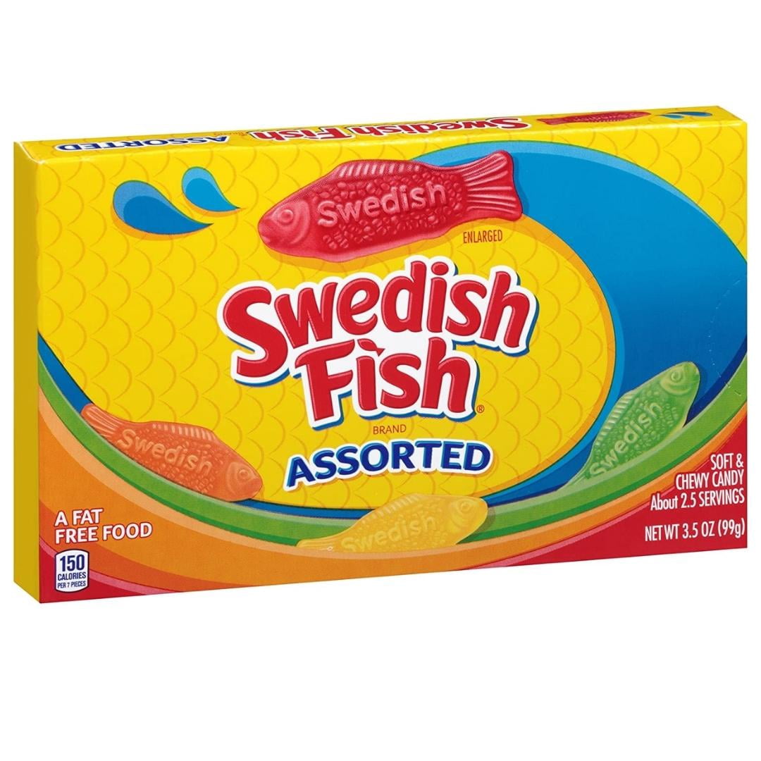 Swedish Fish Soft & Chewy Candy Gummy Easter Candy  3.5 Oz. Boxes (12 Packs)