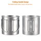 thumbnail image 5 of Taza de doble pared Lixada 300 ml Acero inoxidable mango plegable acampar, 5 of 8