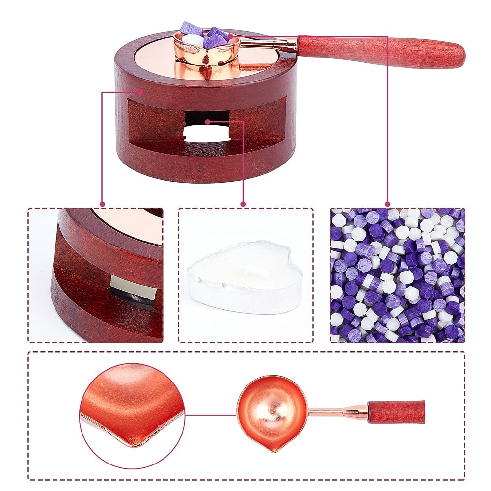 DIY Stamp Making Kits Including Seal Stamp Wax Stick Melting Pot Holder Wax Sticks Melting Spoon Paraffin Candles and Beading Tweezer 0.9cm 511pcs/set