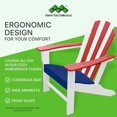thumbnail image 2 of NewTechWood Atlantic Classic Curveback Patriot Plastic Outdoor Patio Adirondack Chair, 2 of 5