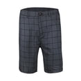 thumbnail image 4 of XIAOFFENN Compression Shorts Men Shorts For Men Men Dress Pants Casual Plaid Flat-Front Skinny Business Pencil Shorts Pocket Casual Loose Sportwear Cargo Short Golf Shorts Men Dark Gray Clearance, 4 of 4