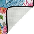 thumbnail image 5 of SKYSONIC 72x48in Watercolor Blue Whale Area Rug, Summer Flowers Non-Slip Floor Carpet for Indoor Living Dining Room and Bedroom Area, 5 of 7