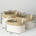thumbnail image 5 of Sullivans Set of 3 Basket 13"H, 12.5"H & 10.5"H White, 5 of 5