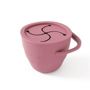 Muqee Peeko Foldable Snack Cup for Infants Baby Food Storage Container, Rurkish Pink