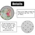 thumbnail image 6 of 4PCS Colorful Leaves Floral Shower Curtain Sets, Waterproof Fabric White Shower Curtain, Non-Slip Bath Mat Bathroom Rugs Watercolor Flower Plant Botanical Bird Nature Boho Floral Bathroom Decor, 6 of 7