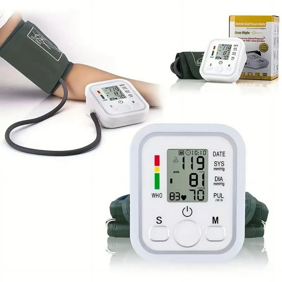 SUWU Digital Blood Pressure Device Kit, Quick Response, Rechargeable, Voice Broadcast for Dual User