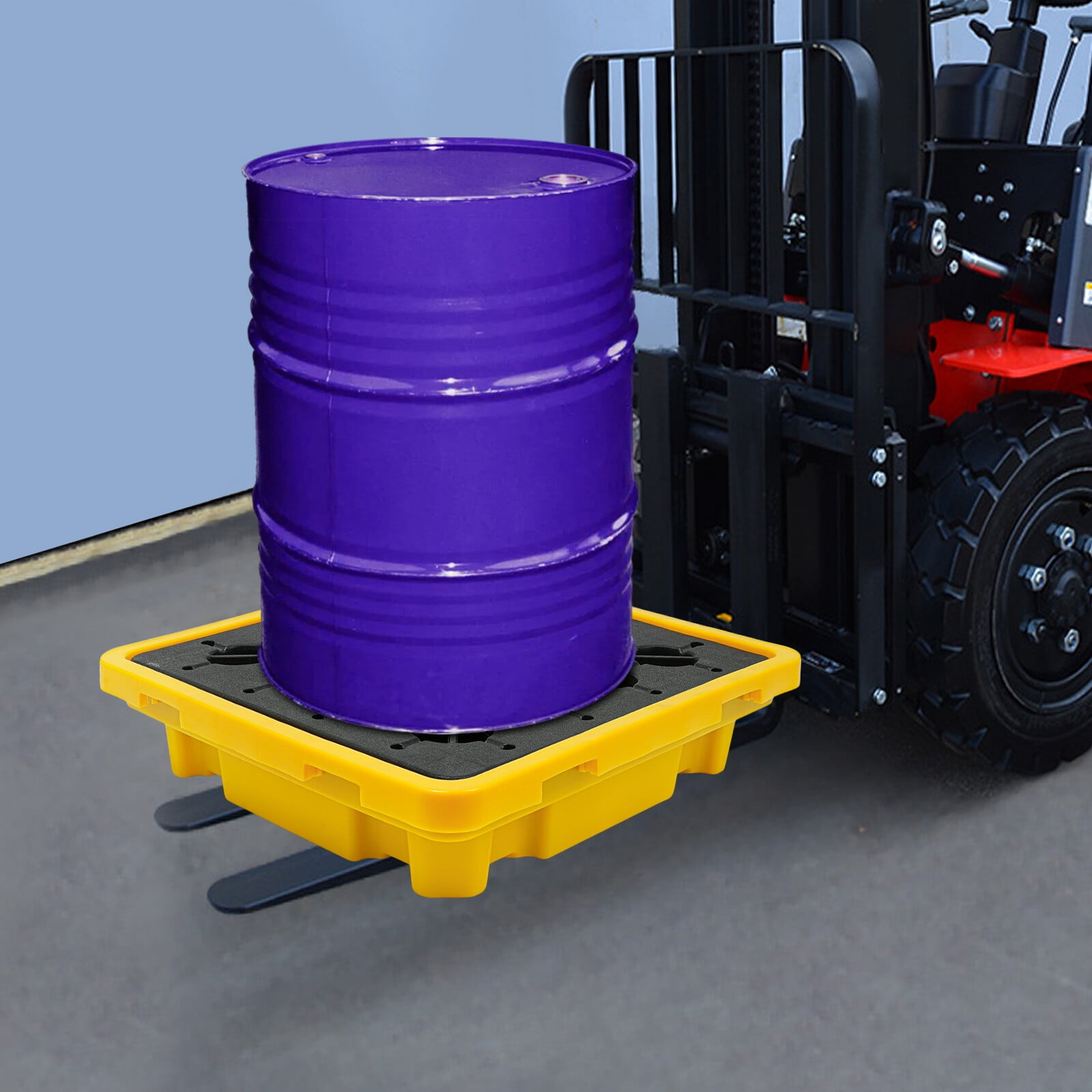 43L industrial HDPE Spill Containment Pallet Strong Load-bearing 1T 67*67*15cm For Various Industrial Parks, Warehouses, Aquaculture Water Storage