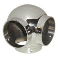 thumbnail image 4 of Lavi 2" Polished Solid Stainless Steel Ball Elbow With Side Outlet, 4 of 4