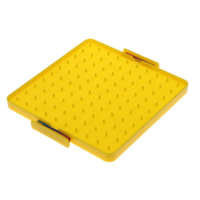 Placa de tablero de uñas de plástico, material didáctico de matemáticas Amarillo Sunnimix Placa de tablero de uñas de matemáticas