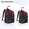 thumbnail image 2 of Rocae Red Moon Shark Sailboat for Canvas College Laptop Backpack for Men Women-Small, 2 of 5