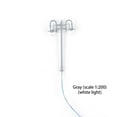 thumbnail image 4 of serony Model Lamppost Scaled 1:200 Landscape Building Decorations LED Railway Light Miniature Crafts Track Lamp Table Scenery Gray（1:200）（White）, 4 of 6