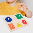 thumbnail image 2 of Wood Shape Puzzles Memory Games Learning Puzzle for Game Match Geometric square, 2 of 9