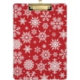 thumbnail image 2 of FMSHPON Christmas Frost Xmas Snowflake Clipboard Hardboard Wood Nursing Clip Board and Pull for Standard A4 Letter 13x9 inches, 2 of 5