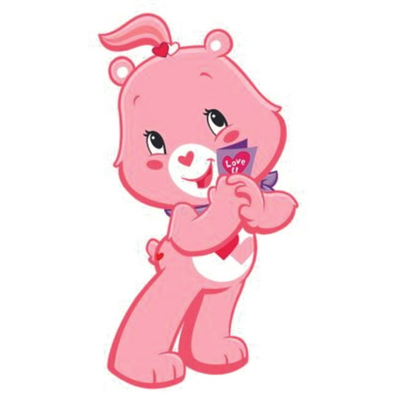Love A Lot Care Bear Cartoons Customized Wall Decal - Custom Vinyl Wall Art - Personalized Name - Baby Girls Boys Kids Bedroom Wall Decal Room Decor Wall Stickers Decoration Size (20x12 inch)